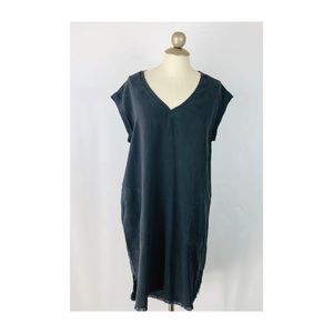 Cloth & Stone Tencel Short Sleeve Dress fringe